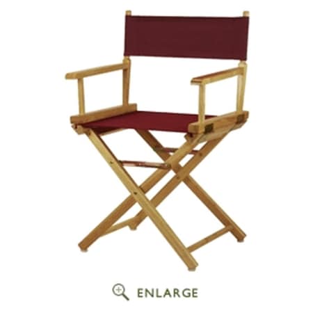 Betterbeds 200-01-021-48 18 in. Directors Chair White Frame with Burgundy Canvas BE4269191